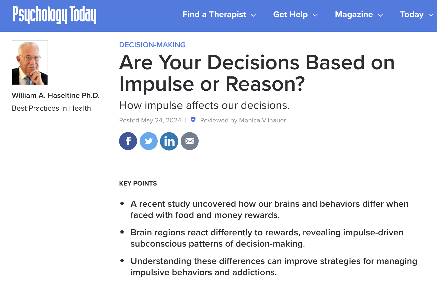Are Your Decisions Based on Impulse or Reason?